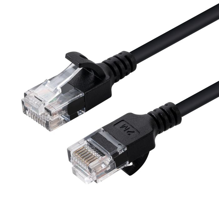 CAT6 U/UTP SLIM network cable, Black Gigabit (10/100/1000 Mbit) - Different sizes