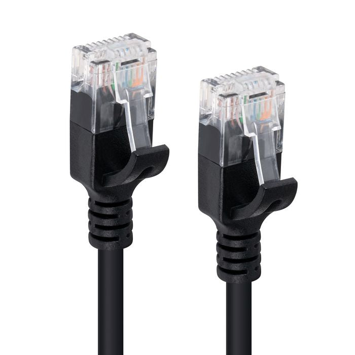 CAT6 U/UTP SLIM network cable, Black Gigabit (10/100/1000 Mbit) - Different sizes