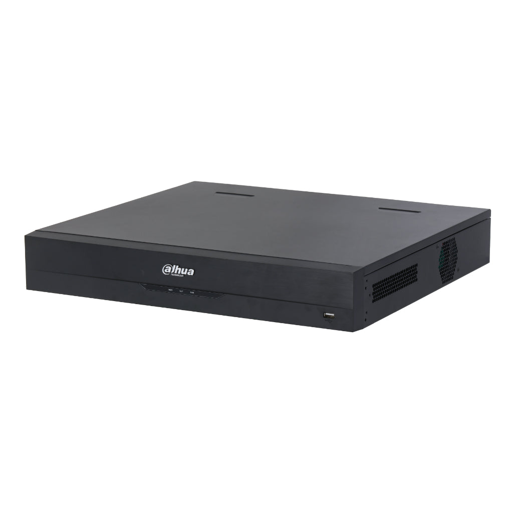 Gravador de 64 canais - NVR 64 canais 384 Mbps H265 2x HDMI 16 PoE 4 E/S de HDD IA