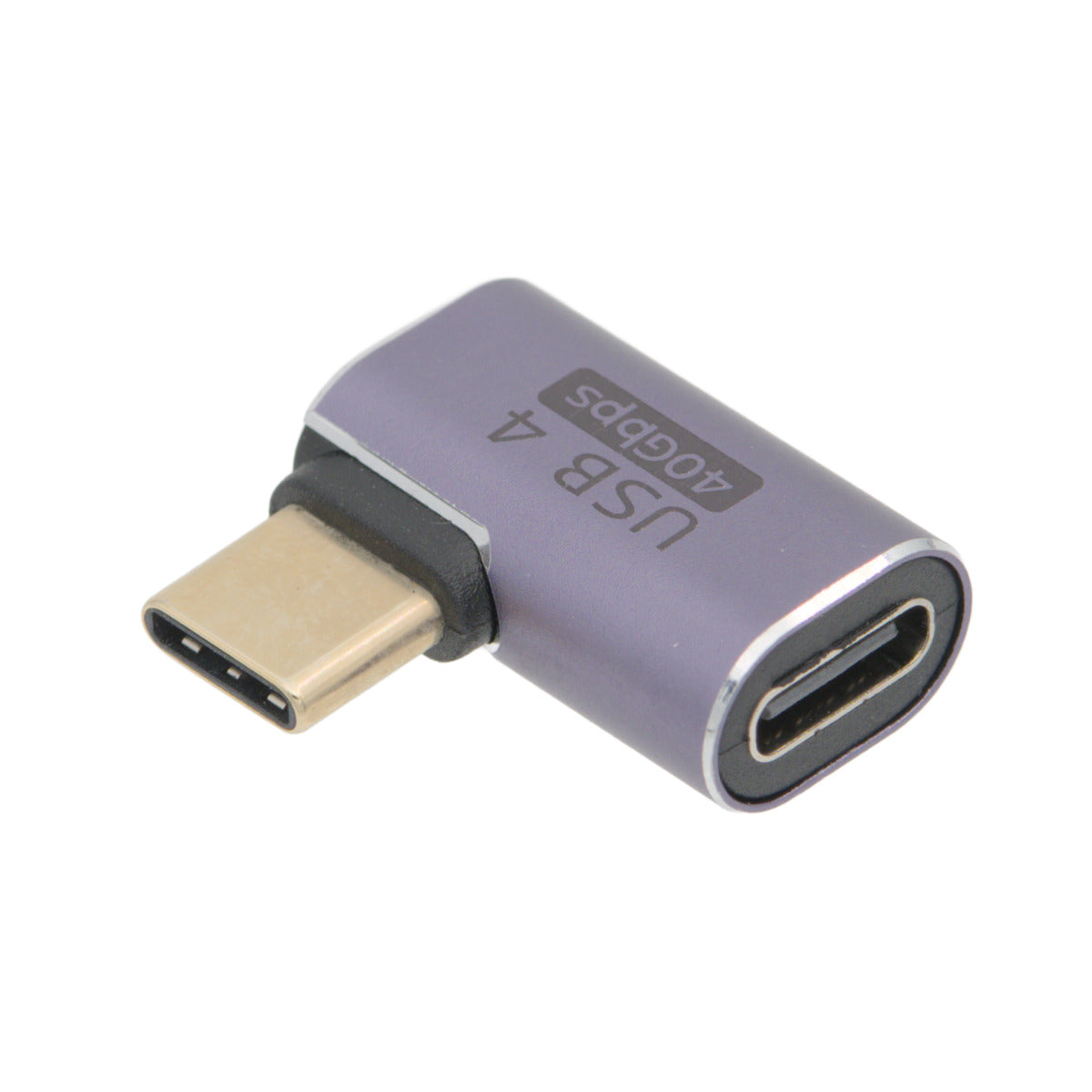 90-degree male/female USB-C adapter | 40Gbps | 100W | 8K@60Hz