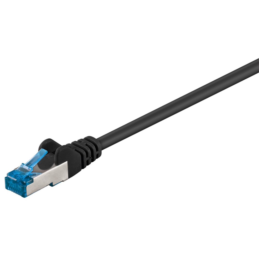 Cabo de rede S/FTP Cat6A LSZH PRETO de 10 metros