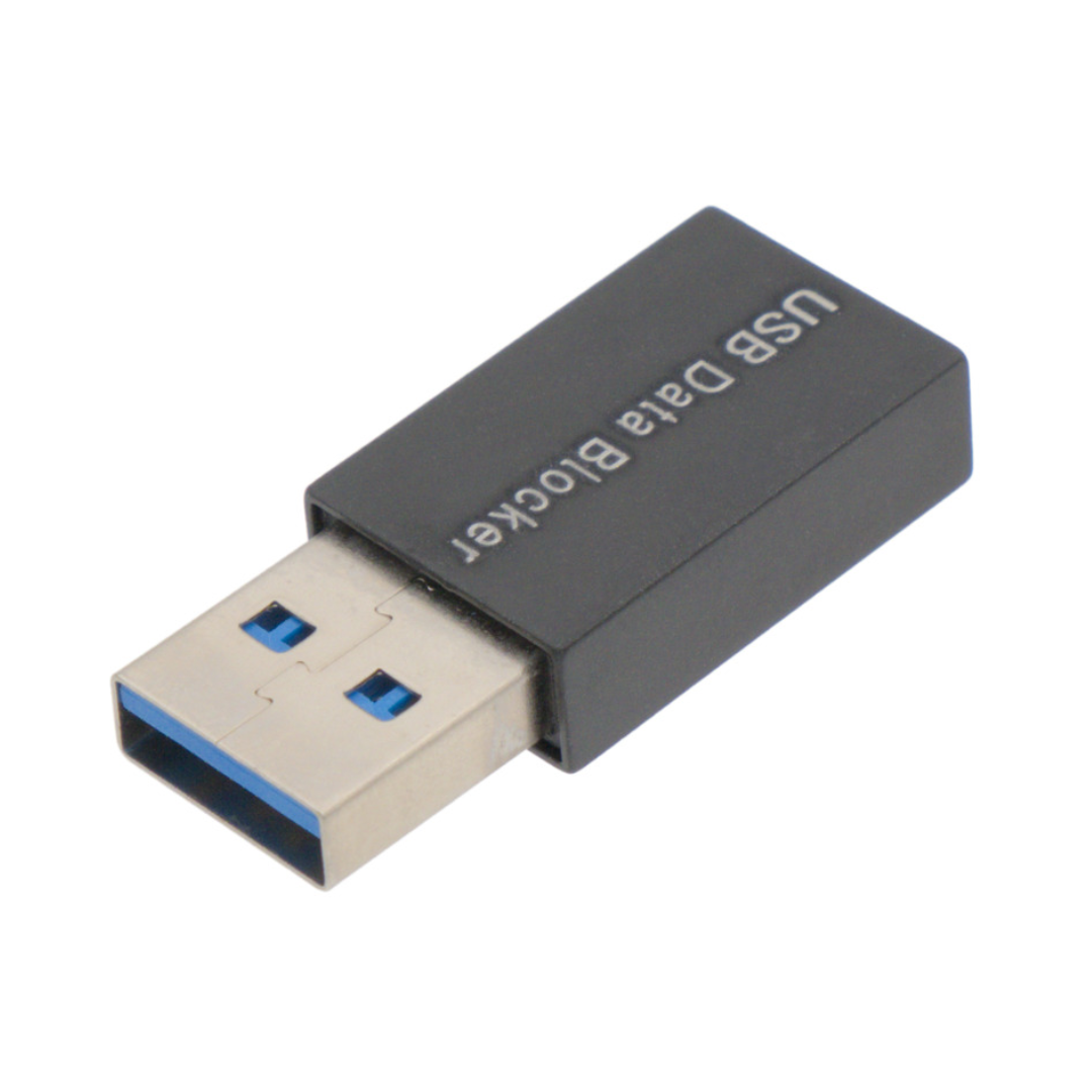 Adaptador USB DataBlocker: Proteção compacta e portátil contra ciberameaças.