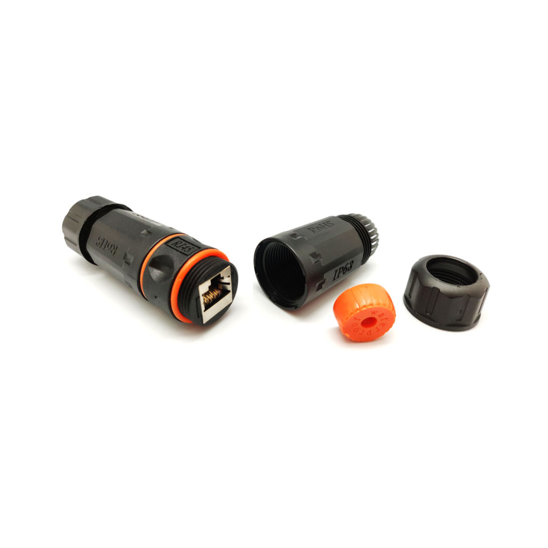 STP CAT.6A waterproof outdoor connector with IP68 regulation