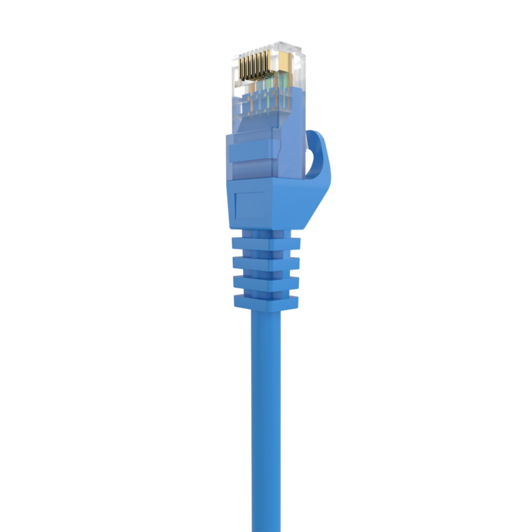 Cable de Red Latiguillo RJ45 LSZH Cat.6A 500 Mhz UTP AWG24, Azul, 25cm