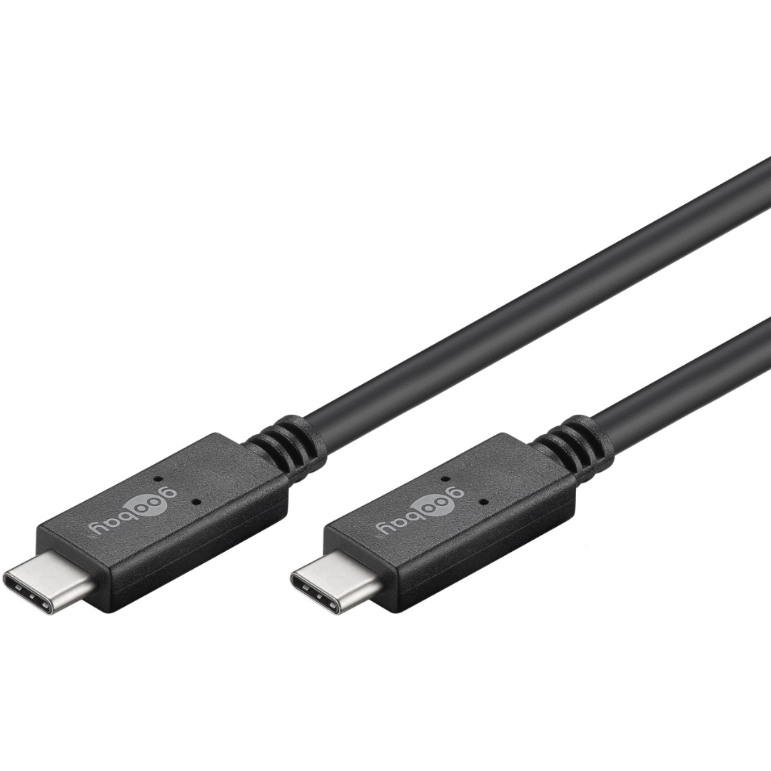 Cables usb 3.2 generacion 2x2 (20Gbps) 1m, negro