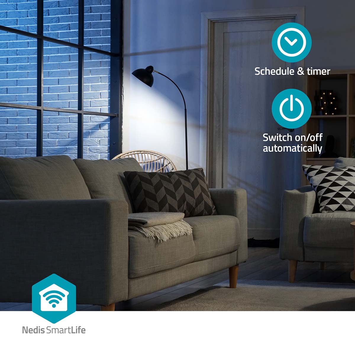 SmartLife Wi-Fi Smart Plug | IP21 | Power Meter | 3680 W | Type F (CEE 7/3) | 0 - 55 °C | Android™ / iOS | White | 1 pc