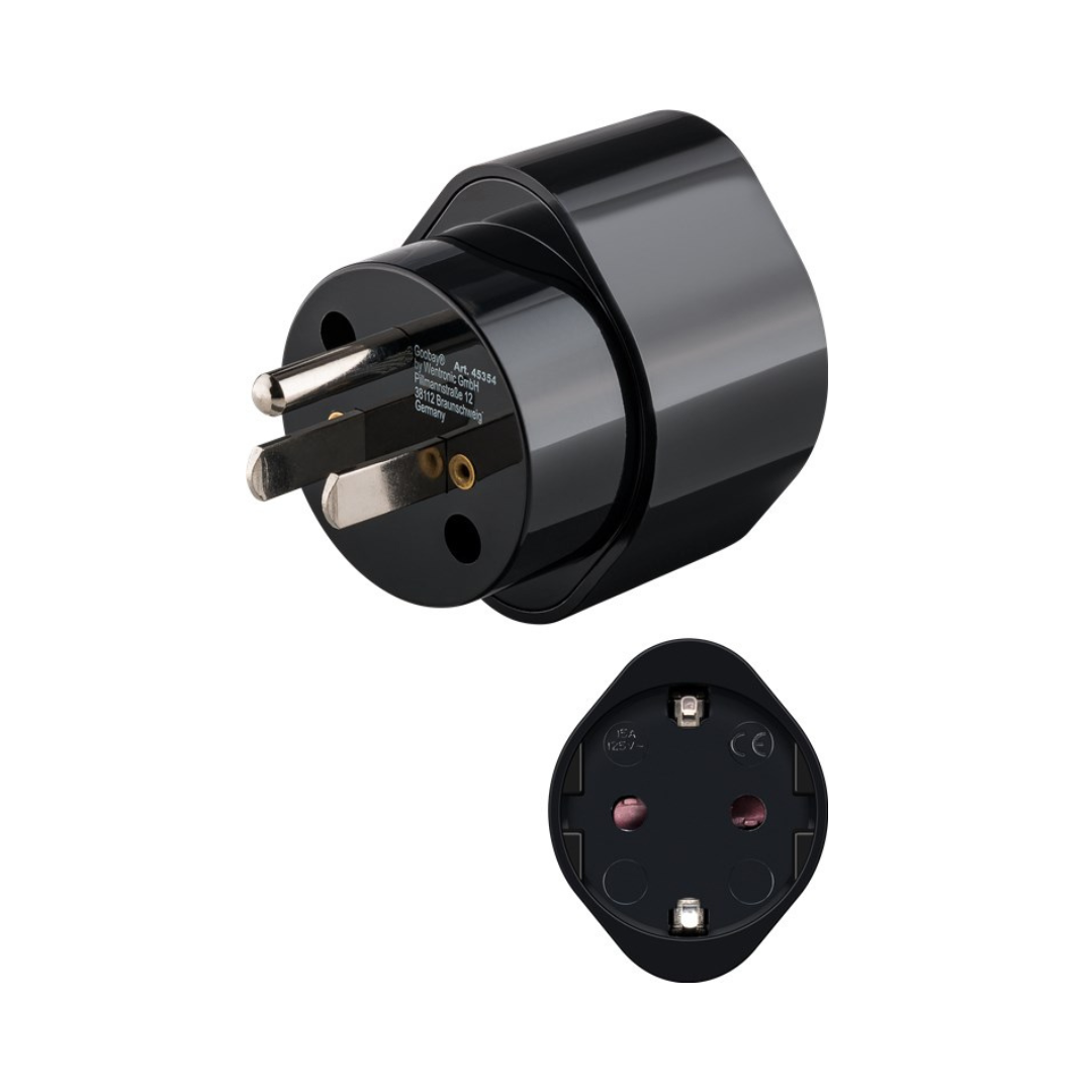 Europe to USA/Japan Travel Adapter, Black