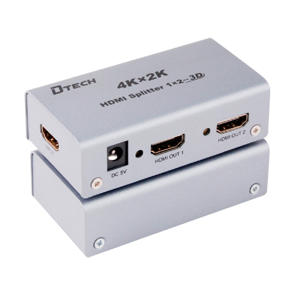 HDMI Signal Multiplier - 1 Input 2 Outputs Up to 4K*2 Maximum Output Length 25 m DC 5 V Power Supply