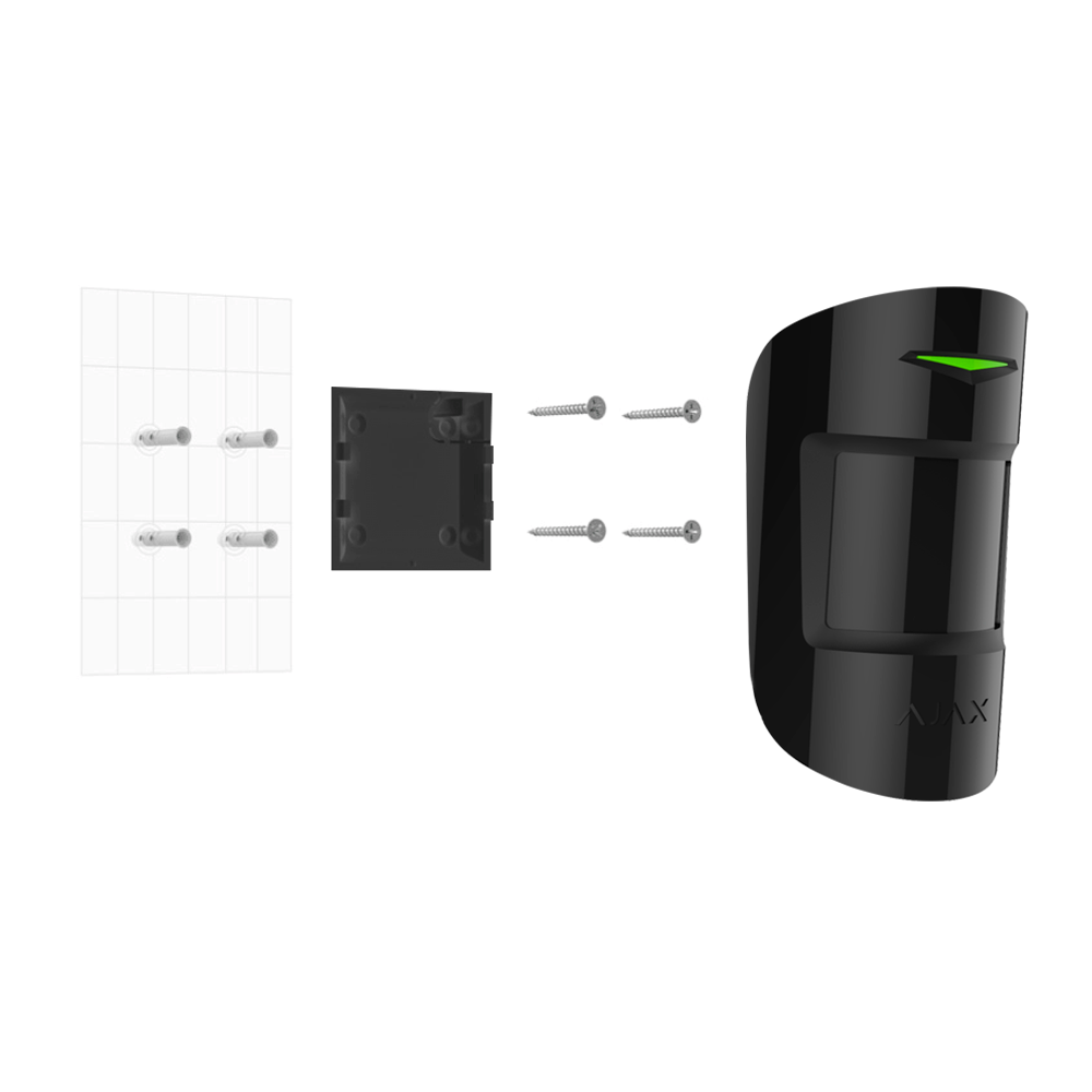 Detector PIR y Rotura de Cristal Antimascotas Inalámbrico AJAX
