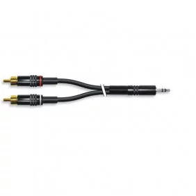 Cable Audio Minijack-m/2xrca-m 1m