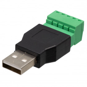Conector USB 2.0 Tipo A Macho con Terminal Tornillo Conectores