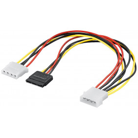 Cable Interno Para PC Conector S-ata Macho 1x Molex y 1 Hembra Cables