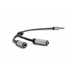 Cable Jack 3,5mm 4p Macho 2 3.5mm Hembra Micro + Audio Cables