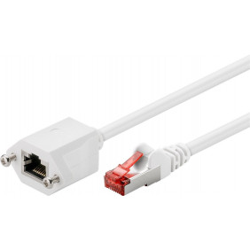 Extensión Cable de red Cat6. F/utp, Color Blanco 0,5m