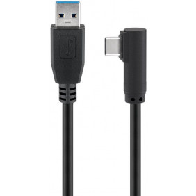 Cable Usb-c 90o a USB 3.0 Color Negro 1,0 Metros