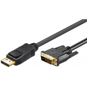 Cable Displayport 1.2 a Dvi-d 24+1 de 1m Negro