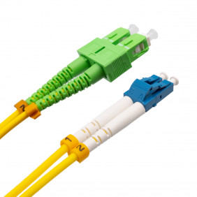 Cable de Fibra Óptica Lc/upc a Sc/apc Monomodo Duplex OS2 1m