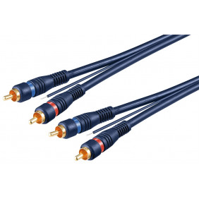 Cable 2xrca M/M OFC con Toma de Tierra 1,5m Cables