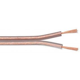 Cable de Altavoz Transparente CCA - 25 m, Diámetro 2 x 0,75 mm²
