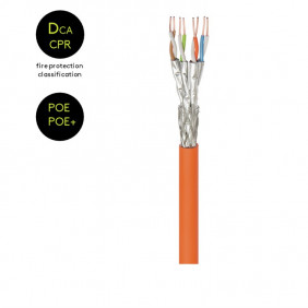 Cable de red Cat7a S/ftp Cobre (CU) Lszh 100m Solid Naranja Cables