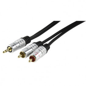 Cable Audio Minijack 3.5-m/2xrca-m 2.5m Adaptador