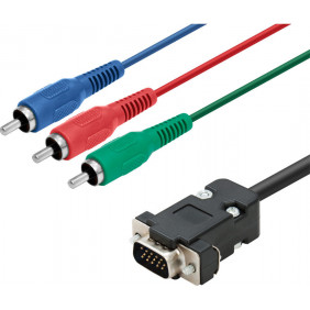 Cable RGB 3xrca-m a VGA 1.5m