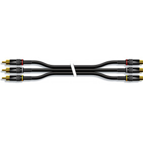 Cable de Audio Estéreo y Video con Conectores 3 x RCA Macho en un Extremo Hembra Metalicos m