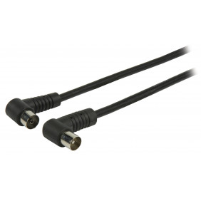 Cable ant Coax 75 Oms M/H Neg Codo 3m Antena