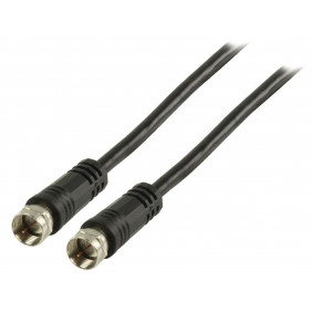 Cable Coax 75 Oms Conec F M/M Negro 10m