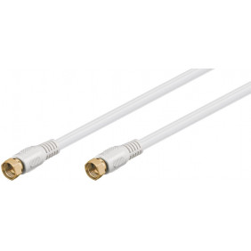 Cable Coax 75 Oms Conec F M/M Blanco 1.5m