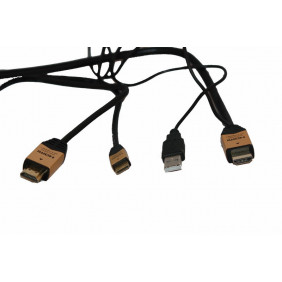 Conmutador en Cable 1 x Hdmi Macho + Mini a Cables