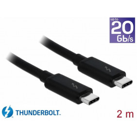 Cable Thunderbolt 3 (20 Gb/s) Usb-c Macho  Pasivo de 2,0 m y A Negro USB