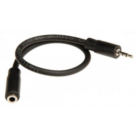 Cable Adaptador de Audio Jack Estéreo 2.5 mm Macho - 3.5 Hembra 0.20 m en Color Negro Cables