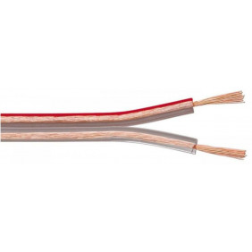 Cable de Altavoz Transparente CU - 25 m, Diámetro 2 x 2,5 mm² Audio