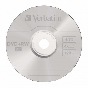 DVD+RW Matt Silver 5x 4.7GB 5 uds en Estuche Individual Blueray,cd y dvd