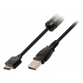 Cable de Datos Para Cámara USB 2.0 A Macho - Conector Canon 12p 2,00 m en Color Negro