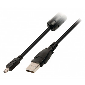 Cable de Datos Para Cámara USB 2.0 A Macho - Conector Minolta 8p 2,00 m en Color Negro
