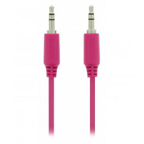 Cable de Audio Estéreo 3,5 mm Macho - 1,00 m en Color Rosa