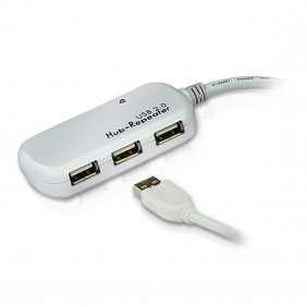 Cable de Extensión Activo USB 2.0 A Macho - 4x Hub 12 m Marfil Cables