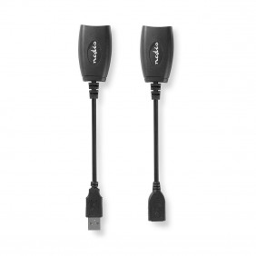 Cable Alargador Activo USB 2.0 | A Macho - Hembra 50 m Negro