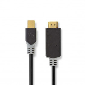 Cable Mini Displayport-hdmi | Displayport Macho - Conector Hdmi? 2,0 m Antracita Cables