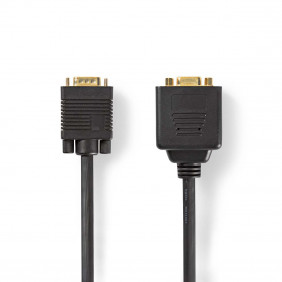 Cable VGA | Macho - 2x Hembra 0,2 m Negro