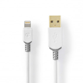 Cable de Carga y Sincronización | Conector Lightning Apple 8 Pines Macho - USB A 1,0 m Blanco | Caja