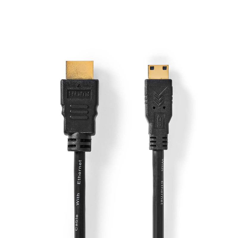 Cable de Alta con Ethernet Conector - Miniconector 5,0 Negro