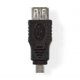 Adaptador USB 2.0 | Micro B Macho - A Hembra Negro