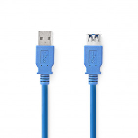 Cable USB 3.0 | A Macho - Hembra 2,0 m Azul Cables