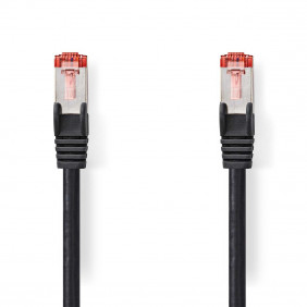 Cable de Red Cat6 S/ftp | Rj45 Macho - 0,5 m Negro