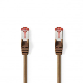 Cable de Red Cat6 S/ftp | Rj45 Macho - 0,30 m Marrón