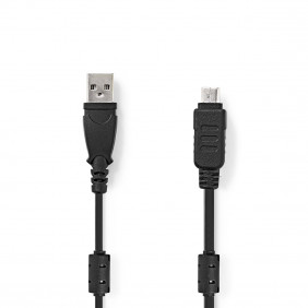 Cable de Datos Cámara | USB A Macho - Olympus 12 Pines 2,0 m Negro