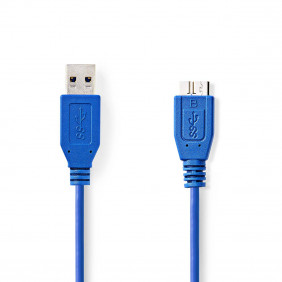 Cable USB 3.0 | A Macho - Micro B 0,5 m Azul Cables